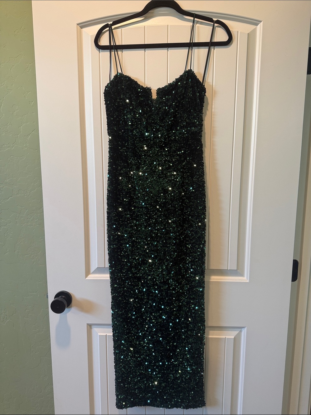 Hello Molly Emerald Green Sequin Prom Dress